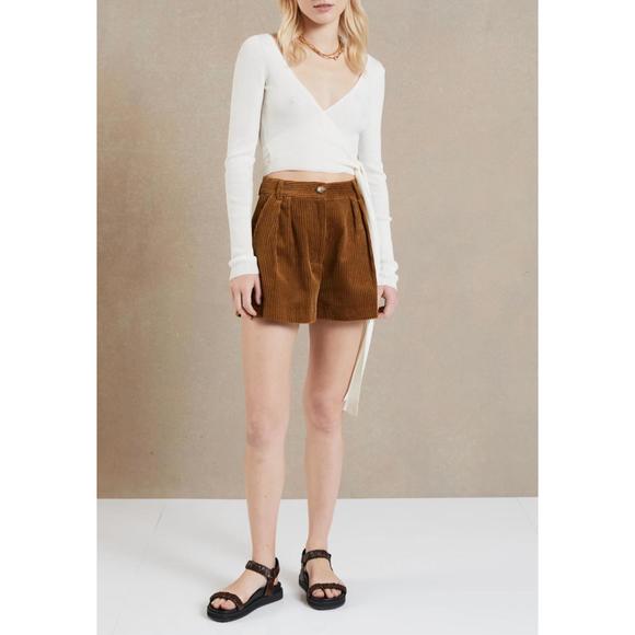 NEW BEC + BRIDGE freya wrap long sleeve knit top in ivory - Picture 1 of 2